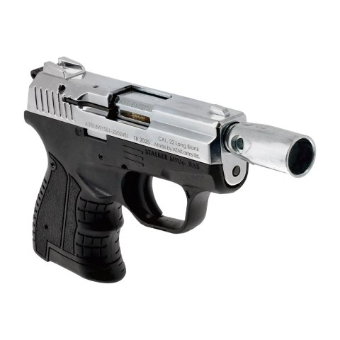 Pistolet hukowy alarmowo sygnałowy STALKER M906 BAS .22 Long Blank chrom błysk Stalker