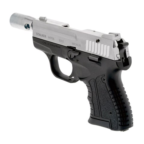 Pistolet hukowy alarmowo sygnałowy STALKER M906 BAS .22 Long Blank chrom błysk Stalker