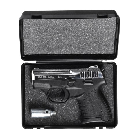 Pistolet hukowy alarmowo sygnałowy STALKER M906 BAS .22 Long Blank chrom błysk Stalker