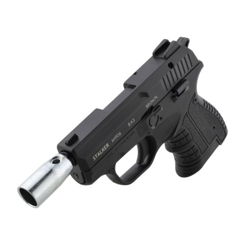 Pistolet hukowy alarmowo sygnałowy STALKER M906 BAS .22 Long Blank czarny Stalker