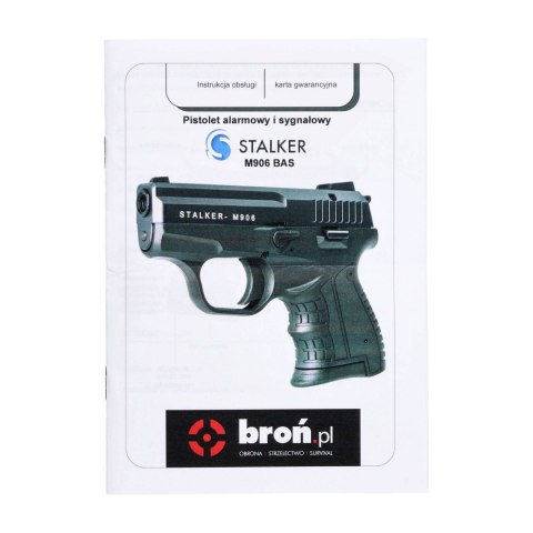 Pistolet hukowy alarmowo sygnałowy STALKER M906 BAS .22 Long Blank czarny Stalker