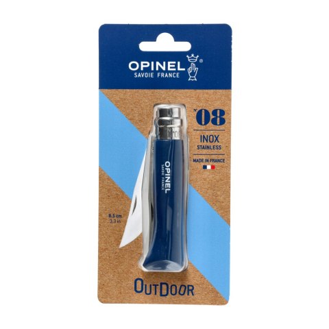 Nóż Opinel Colorama 08 inox grab ciemnoniebieski w blistrze Opinel