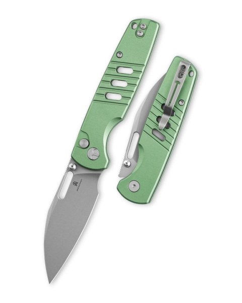 Nóż składany Bestechman Vector Green Aluminium, Bead Blasting D2 (BMK15C) Bestechman by Bestech Knives