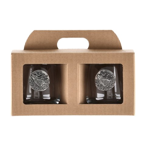 Szklanki do whisky Golden Fox Diamond Deer Gold zdobione odlewanym elementem 2 szt. Golden Fox