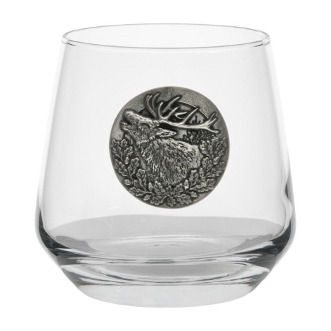 Szklanki do whisky Golden Fox Diamond Deer Gold zdobione odlewanym elementem 2 szt. Golden Fox