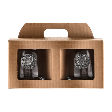 Szklanki do whisky Golden Fox Luna Fox Silver zdobione odlewanym elementem 2 szt. Golden Fox