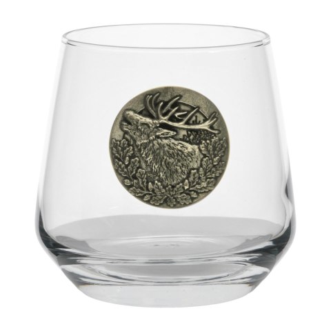 Szklanki do whisky Golden Fox Radius Deer Gold, zdobione odlewanym elementem 2 szt. Golden Fox