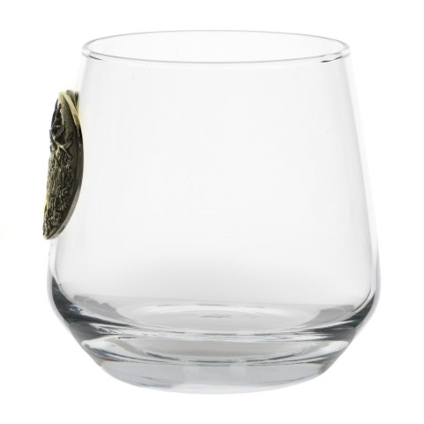 Szklanki do whisky Golden Fox Radius Deer Gold, zdobione odlewanym elementem 2 szt. Golden Fox
