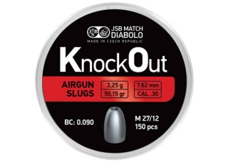 ŚRUT Airgun Slugs JSB Knock Out 7.62 mm HP 50.15 grain (.30)