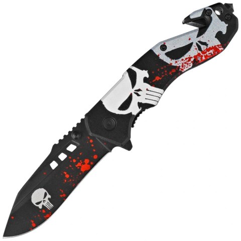 Nóż składany ratowniczy Martinez Albainox 3D Skull ABS, Skull 3Cr13Mov (18683) Martinez Albainox