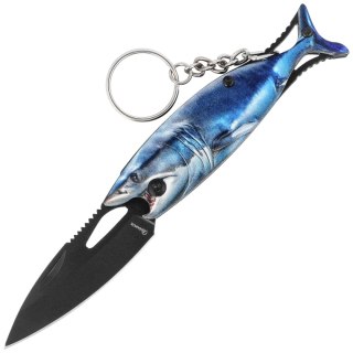 Nóż wędkarski brelok Martinez Albainox Fishing 2 Blue Aluminium, Black 3Cr13Mov (25144 BL) Martinez Albainox