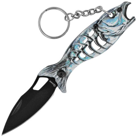 Nóż wędkarski brelok Martinez Albainox Fishing 3 Blue Aluminium, Black 3Cr13Mov (25145 BL) Martinez Albainox