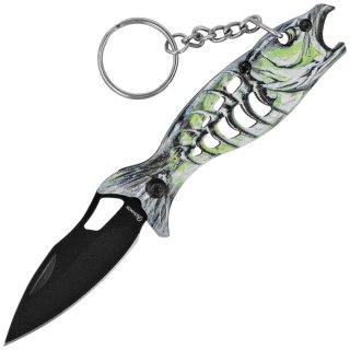 Nóż wędkarski brelok Martinez Albainox Fishing 3 Green Aluminium, Black 3Cr13Mov (25145 GR) Martinez Albainox