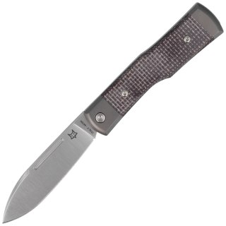 Scyzoryk Fox Gunstock Bison Micarta/Titanium, Satin M390 (FX-558 BI) FOX