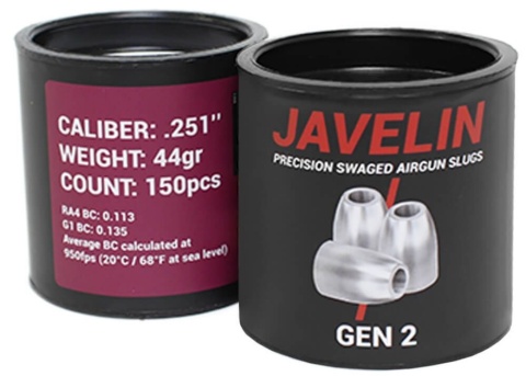 Śrut Airgun Slugs Javelin Gen 2 6.35 mm 44 grain (.251)