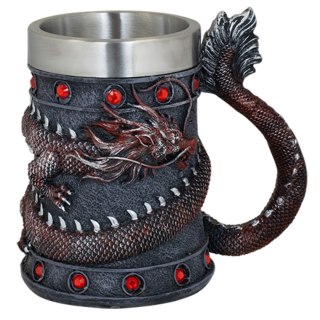 Kufel Tole 10 Imperial Dragon Grey/Red, Resin-Steel (39804) Tole10 Imperial by Martinez Albainox