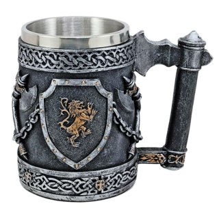 Kufel Tole 10 Imperial Lion-Axe Grey/Golden, Resin-Steel (39801) Tole10 Imperial by Martinez Albainox