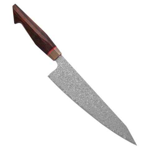 Nóż kuchenny Xin Cutlery XinCraft 9'' Japan Chef, Buffalo Horn/Rosewood/G10, Mirror Polished Damascus 67 warstw (XC116) Xin Cutlery