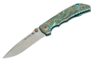 Nóż składany Spartan Blades Harsey Folder ''God & Country'' Titanium, Satin MagnaCut by William W. Harsey (SF5 Custom God & Coun Spartan Blades