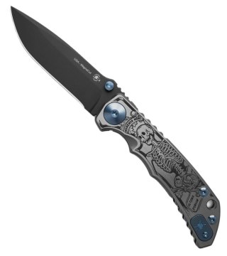 Nóż składany Spartan Blades Harsey Folder ''Memento Mori'' Titanium, Black MagnaCut by William W. Harsey (SF5 Custom Memento Mor Spartan Blades