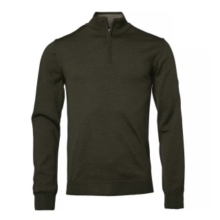 Sweter Chevalier Aston Half Zip Merino Pullover Dark Green Chevalier