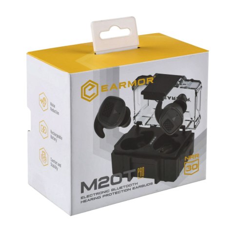 Aktywne ochronniki słuchu Earmor M20T Pro Bluetooth 5.4 czarne Earmor