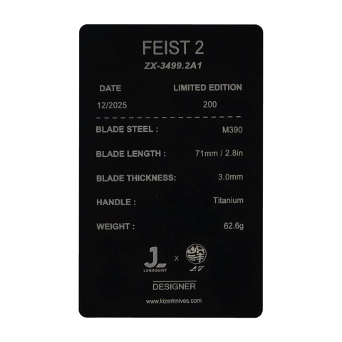 Nóż składany Kizer Feist 2 ZX-3499.2A1 Kizer