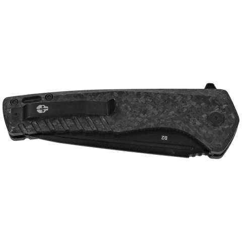 Nóż składany Tekto F3 Charlie Forged Carbon, Black HW, Black D2 Tekto Knives