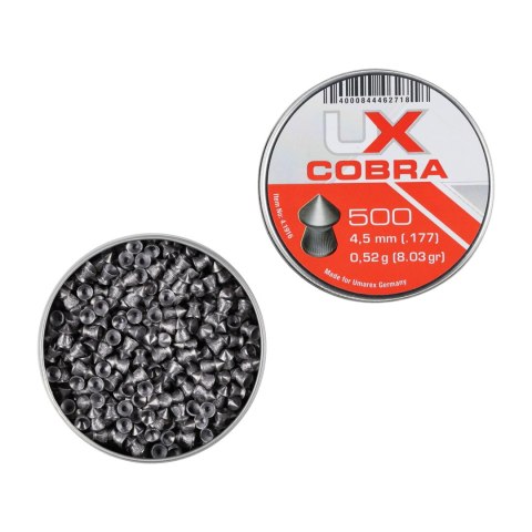Śrut diabolo Umarex Cobra Pointed Ribbed 4,5 mm 500 szt. Umarex