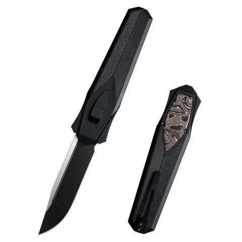 Nóż grawitacyjny Remette RT-Swordfish CP Black Aluminum/Copper Carbon Fiber, Titanium Black S35VN (ZL103D13) Remette Knife