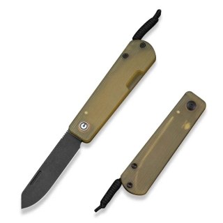 Nóż składany Civivi Slippy Sendy Bead Blasted Yellow Ultem, Black Stonewashed Nitro-V by Ben Petersen (C24075A-1) Civivi by WE Knife