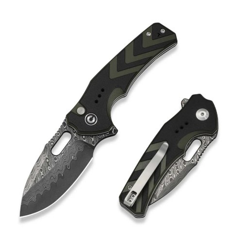 Nóż składany Civivi Vexron Black-Green G10, Damascus (C24066-DS1) Civivi by WE Knife