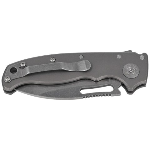 Nóż składany Demko AD20.5 Slicer Shark Smooth Titanium, Stonewashed CPM 3V by Andrew Demko (AD20.5-3V-Smooth TI-SS) Demko Knives
