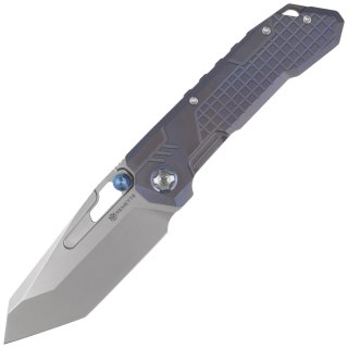 Nóż składany Remette RT-Cool Leopard Grilled Blue Titanium, Pearlescent M390 (RTKS-L) Remette Knife