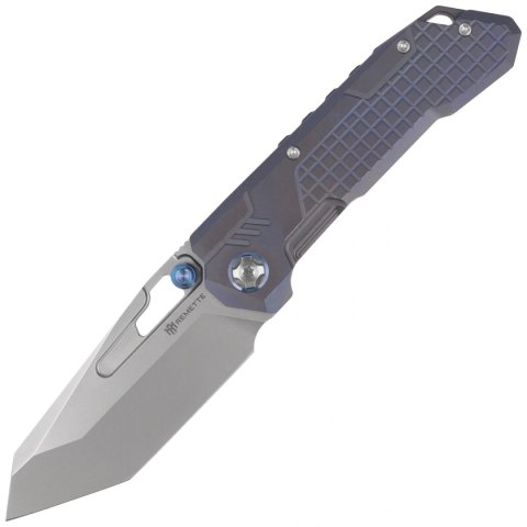 Nóż składany Remette RT-Cool Leopard Grilled Blue Titanium, Pearlescent M390 (RTKS-L) Remette Knife