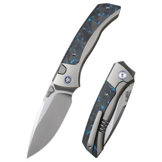 Nóż składany Remette RT-Steed Gray Titanium/Black-Blue Carbon Fiber, Pearlescent M390 (RTWS-TB) Remette Knife