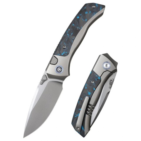 Nóż składany Remette RT-Steed Gray Titanium/Black-Blue Carbon Fiber, Pearlescent M390 (RTWS-TB) Remette Knife