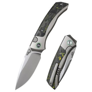 Nóż składany Remette RT-Steed Gray Titanium/Black-Green Carbon Fiber, Pearlescent M390 (RTWS-TY) Remette Knife