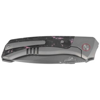 Nóż składany Remette RT-Steed Gray Titanium/Black-Pink Carbon Fiber, Pearlescent M390 (RTWS-TP) Remette Knife
