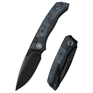 Nóż składany Remette RT-Steed Black Titanium/Black-Blue Carbon Fiber, Black DLC M390 (RTWS-BL) Remette Knife