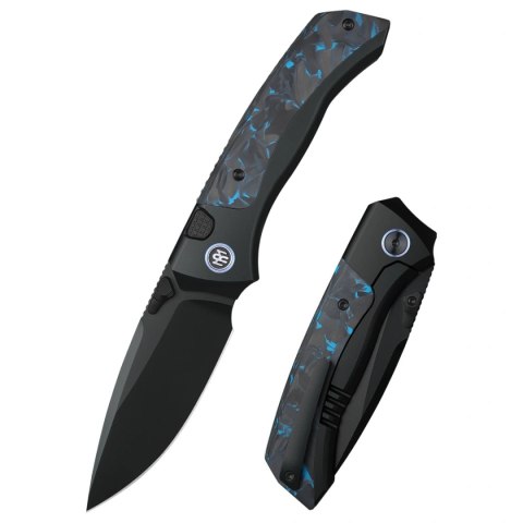 Nóż składany Remette RT-Steed Black Titanium/Black-Blue Carbon Fiber, Black DLC M390 (RTWS-BL) Remette Knife