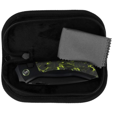 Nóż składany Remette RT-Steed Black Titanium/Black-Green Carbon Fiber, Black DLC M390 (RTWS-BH) Remette Knife