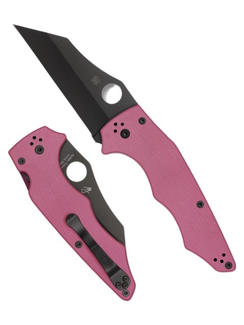 Nóż składany Spyderco Yojumbo Sprint Run Pink G10, Black DLC CPM S30V by Michael Janich (C253GPNBK) Spyderco Inc.