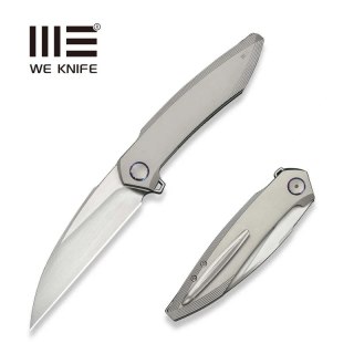 Nóż składany WeKnife Fluxor Gray Titanium, Hand Rubbed Satin M390 (WE23071-2) WE Knife