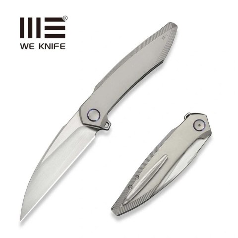 Nóż składany WeKnife Fluxor Gray Titanium, Hand Rubbed Satin M390 (WE23071-2) WE Knife