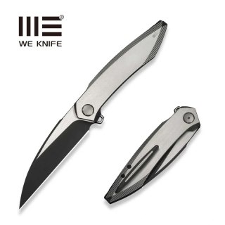 Nóż składany WeKnife Fluxor Satin/Black Titanium, Black Stonewashed/Satin M390 (WE23071-4) WE Knife