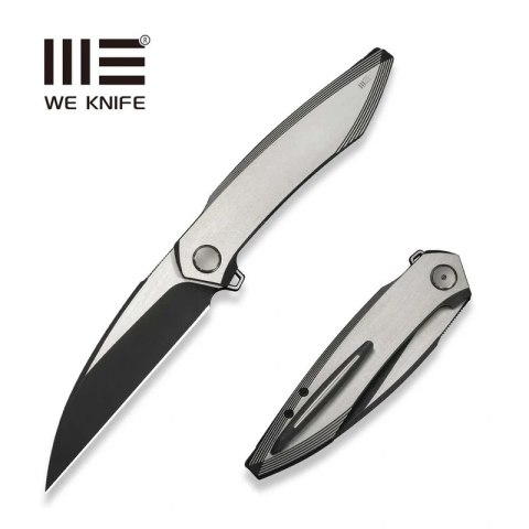 Nóż składany WeKnife Fluxor Satin/Black Titanium, Black Stonewashed/Satin M390 (WE23071-4) WE Knife