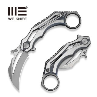 Nóż składany WeKnife Cryonix Blue/Satin Titanium, Stonewashed/Satin M390 (WE24070-4) WE Knife