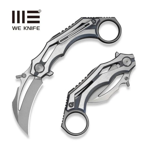 Nóż składany WeKnife Cryonix Blue/Satin Titanium, Stonewashed/Satin M390 (WE24070-4) WE Knife