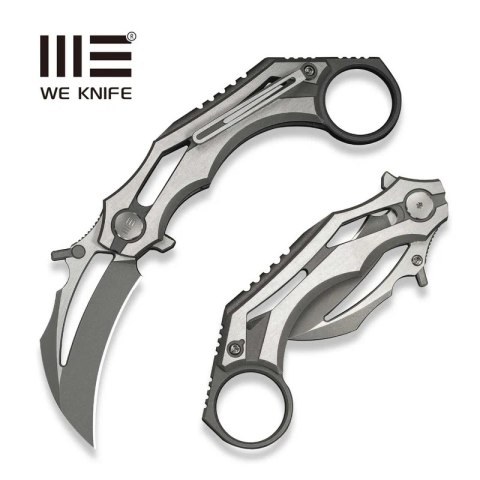 Nóż składany WeKnife Cryonix Gray/Satin Titanium, Gray Stonewashed/Satin M390 (WE24070-2) WE Knife